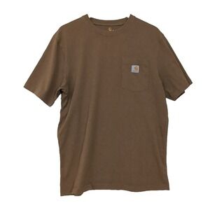Carhartt Pocket T Shirt Mens M Brown Original Fit Casual Workwear Short Sleeve
